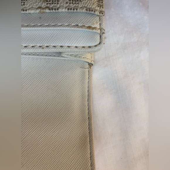 Michael Kors Fulton Continental Flap Wallet Signature MK Vanilla - Picture 7 of 7